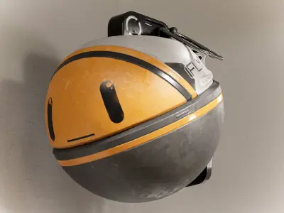 Sci-fi Grenade Flyx PBR Low-poly 3D model