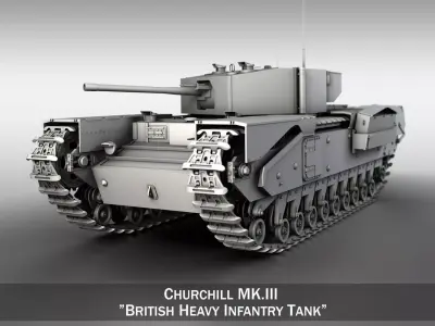 Churchill Infantry Tank MK III 3D model