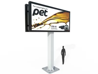 Billboard M2 Low-poly 3D model