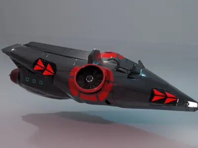 Futuristic Cycles Game and Subdivision ready Free low-poly 3D model