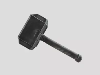 Thors Hammer 3D Model PBR Textured Game Ready Prop Low-poly 3D model