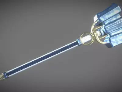 Holy Hammer Low-poly 3D model