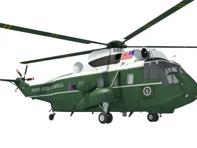 Marine One Helicopter 3D model