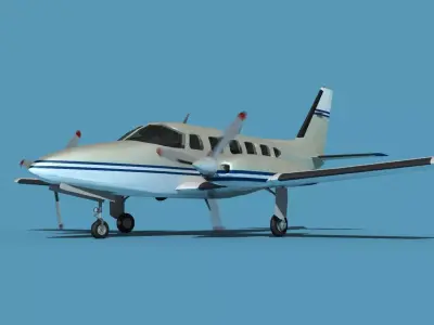 Piper PA-31-350 Navajo Chieftain V13 3D model