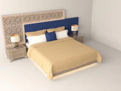 Modern Islamic Bed Free 3D model