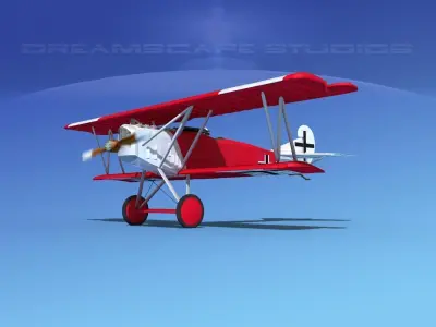 Fokker D-VII V02 Luftwaffe 3D model