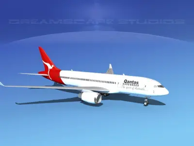 Boeing 787-8 Qantas 3D model