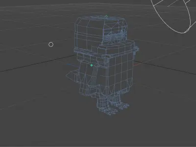 Bird Soldier Model Low Poly Low-poly 3D model