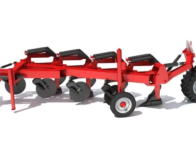 Semi Mounted Plow 3D model