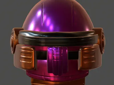Gas mask helmet 3d model scifi Low-poly  Low-poly 3D model 558