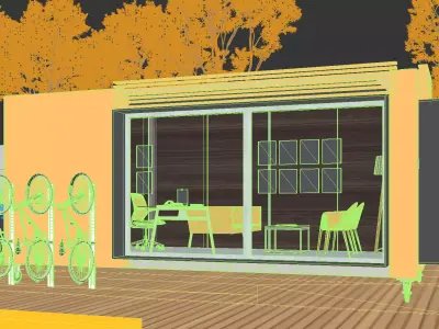 Modern Modular Backyard Office 3D Model 3D model