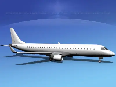 Embraer E-190 LP SS 3D model