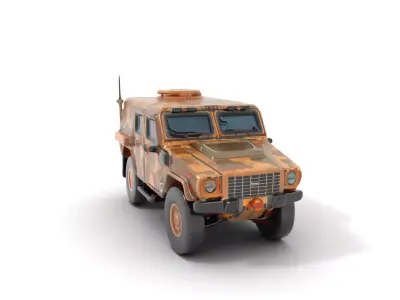 Desert Camouflage Armored Vehicle model pack Low-poly 3D model