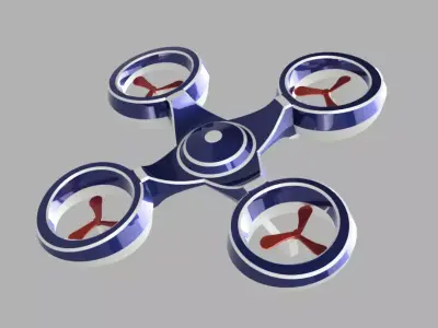 Quadcopter fidget spinner 3D model