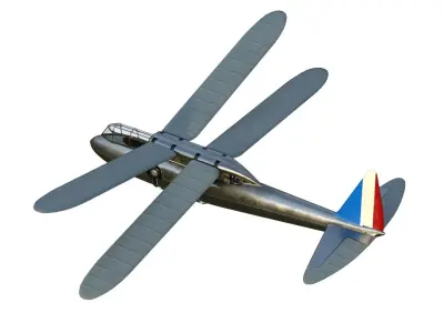 Ornithopter Riout 102T Alerion  Low-poly 3D model