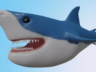 Shark model Low-poly 3D model