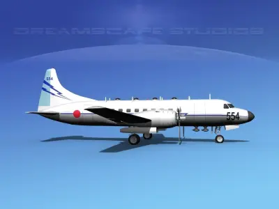 Convair T-29 Japan SDF 3D model