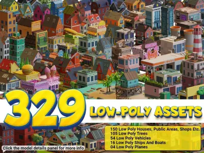 Ultimate City Builder Pack Low-poly 3D model