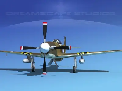 P-51D Mustang Isreal Defence Forces 3D model