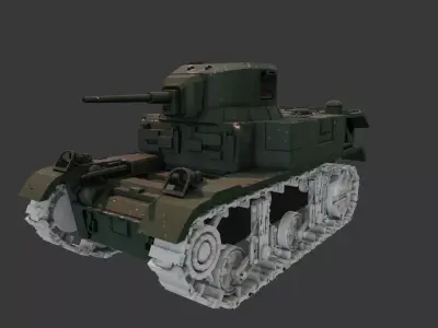 Tank 3d Low-poly 3D model