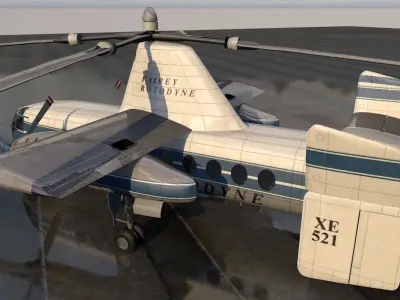 Fairey Rotodyne 3D model