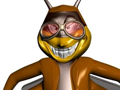 Captain Fly Low-poly 3D model