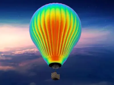Air balloon Low-poly 3D model