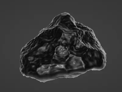 Moon rock meteorite Free 3D print model