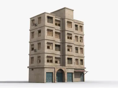 Arab Middle East Building x15 Low-poly 3D model