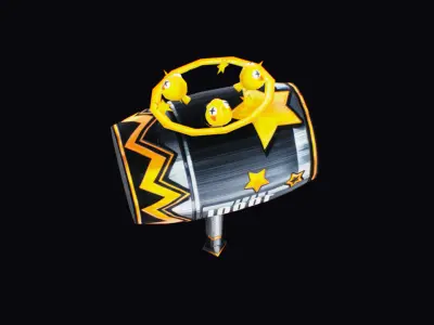 Hammer Melee Weapon Sledgehammer Mallet Mace Low-poly 3D model