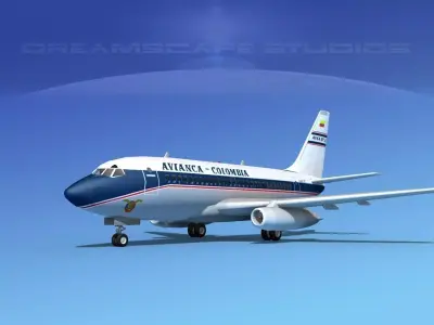Boeing 737-100 Avianca 3D model