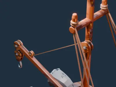 Low Poly Boat Low-poly 3D model