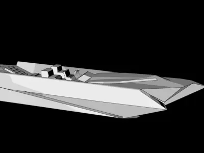 Futuristic Modern Speedboat Design 3D model