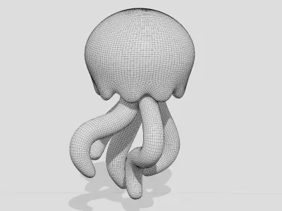 Lilac jellyfish 3D model