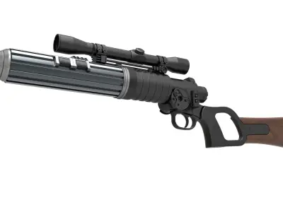 Boba Fett blaster carbine from The Mandalorian TV series 3D model