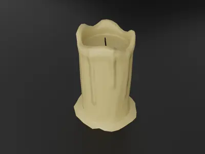 Candles Set Low-Poly 3D Model candle Free low-poly 3D model