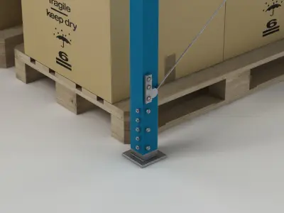 Warehouse Shelving Rack 3D model