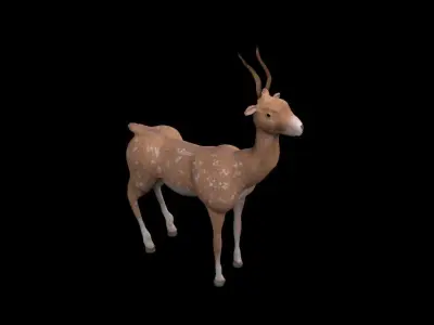 deer forest Low-poly 3D model
