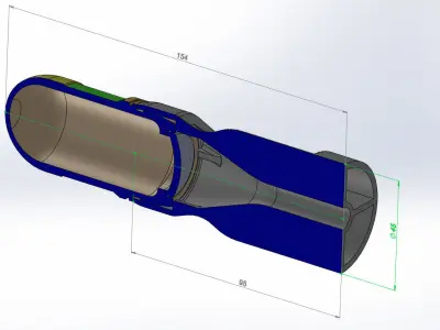 M430 40mm Projected Grenade Bomb for FPV drones Shell Cartridge 3D model
