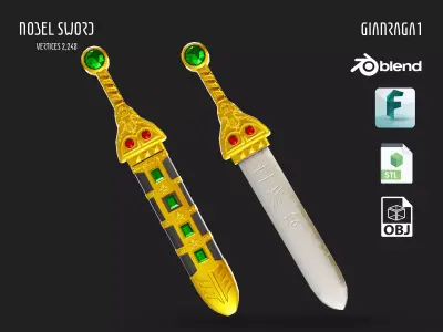 Nobel Sword Low-poly 3D model