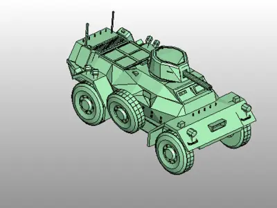 Armoured Car - Ferret 3D model