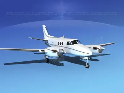 Beechcraft King Air C100 V14 3D model