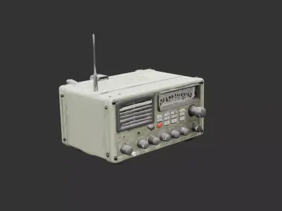 Portable Military Radio Unit Low-poly 3D model