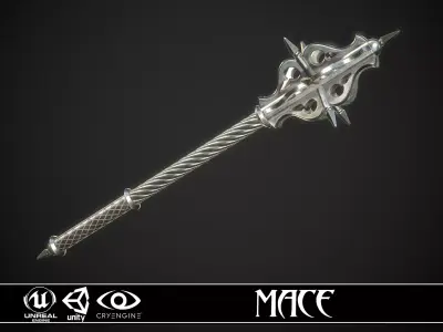 Mace 20 Low-poly 3D model