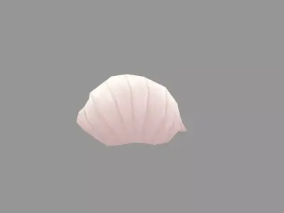 Cartoon silkworm pupa Low-poly 3D model