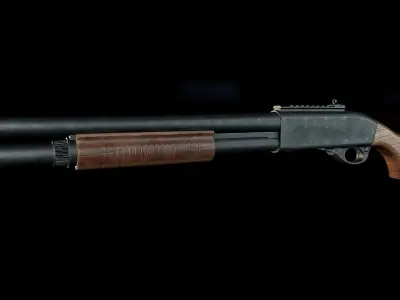 Remington Model 870 Free low-poly 3D model