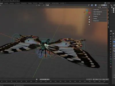 Winged Elegance 3D Butterfly Model Low-poly 3D model