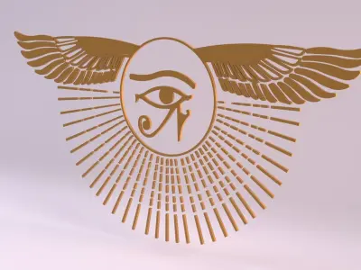 Egyptian Symbols - 043 Low-poly 3D model