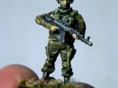 Soldier squad 28 mm scale 3D print model
