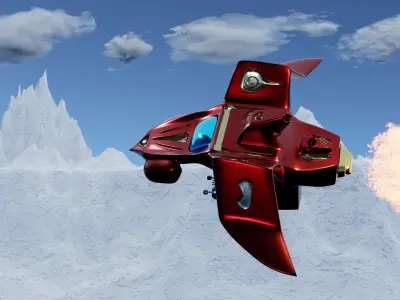 Alien Spaceship Low-poly 3D model